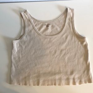 Cream colored thrifted tank top